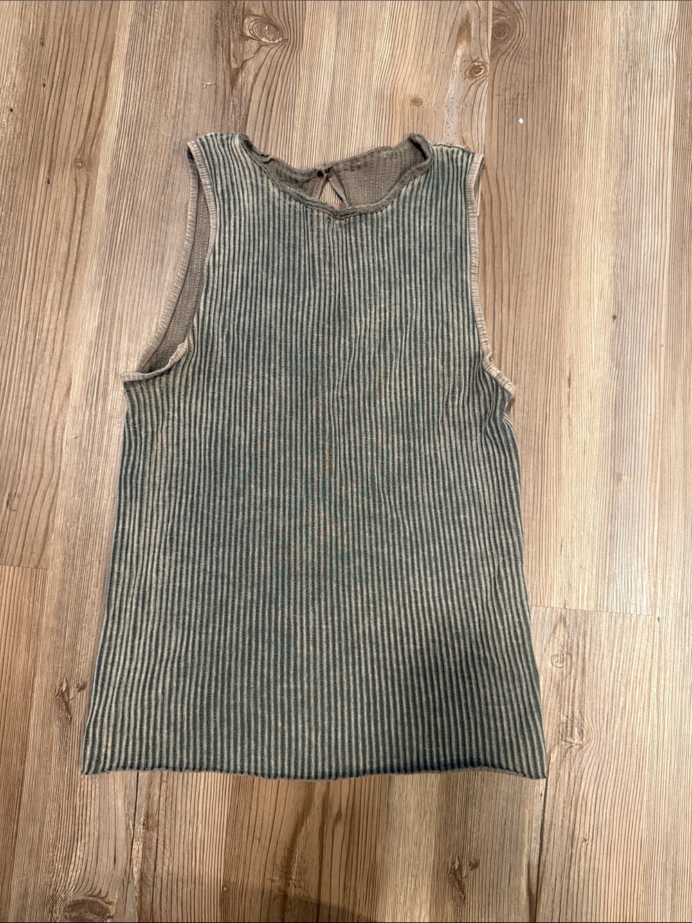 Urban Outfitters Olive-Tan Ribbed Tank